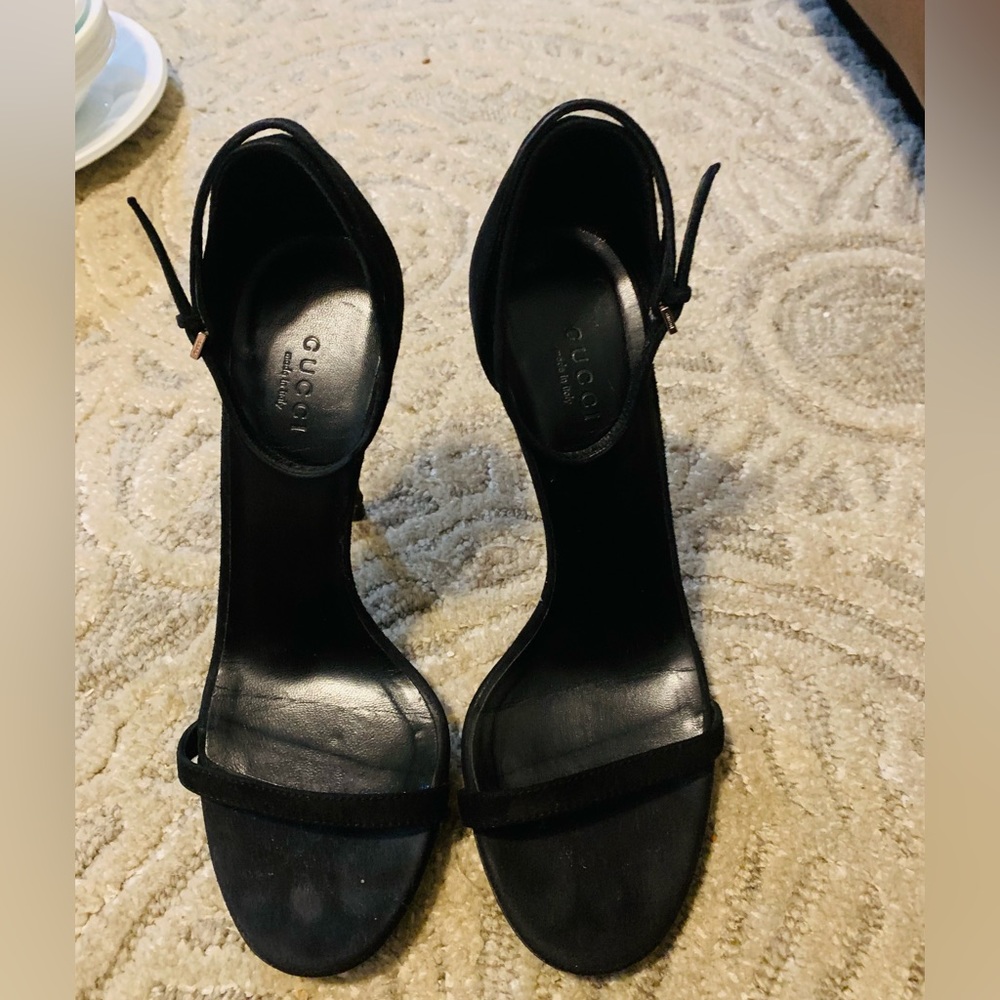 Gucci Black Heeled Sandals